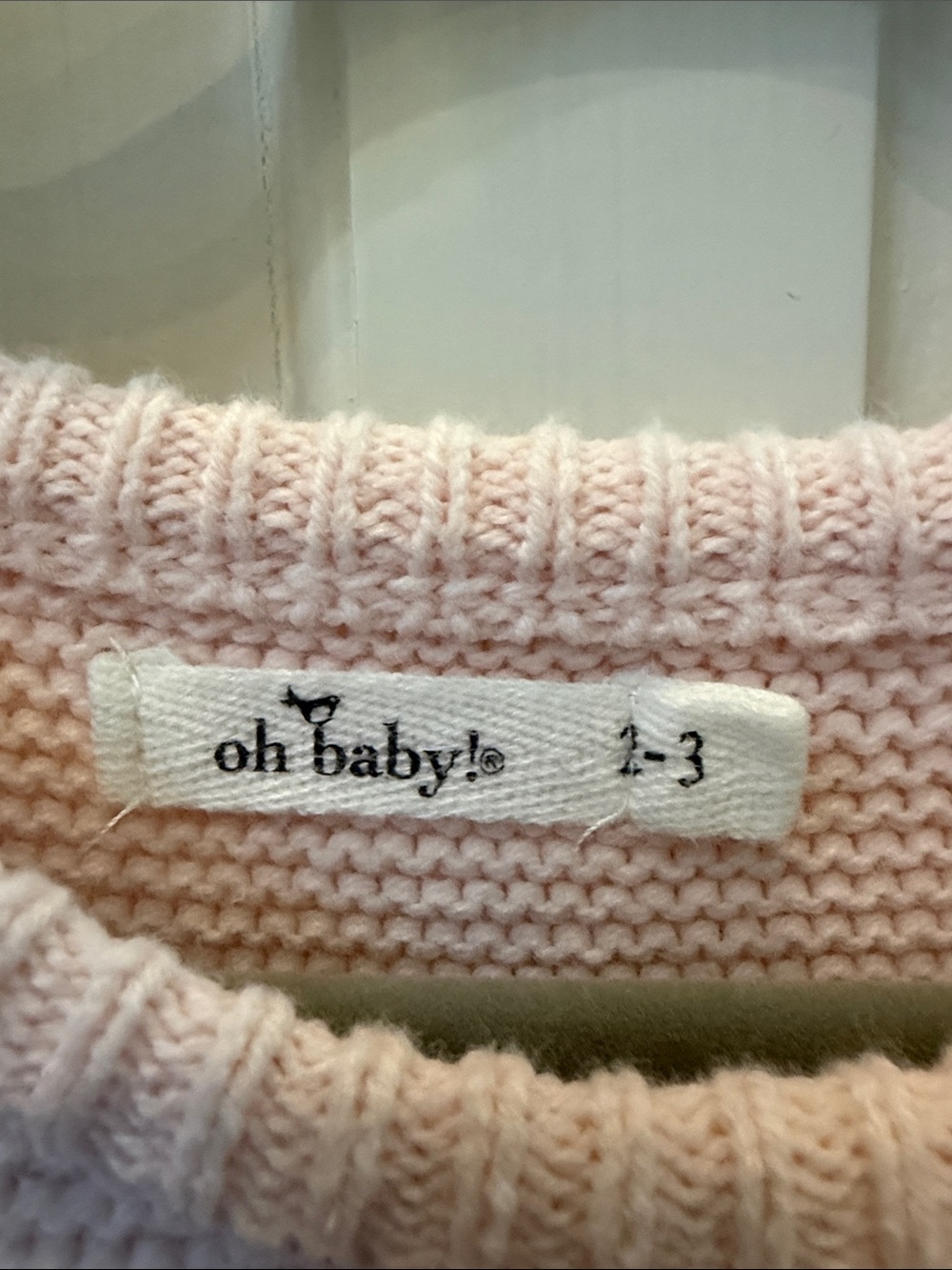 Soft Pale Pink Textured Crew Sweater - Picture 2 of 6